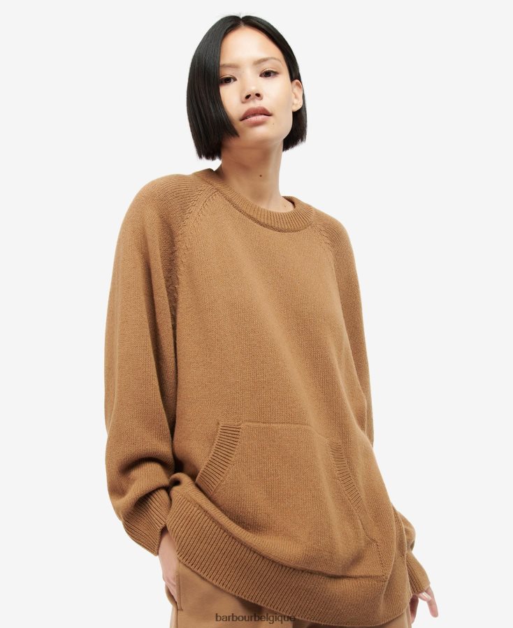 vêtements Barbour tricot de coup de circuit noir femmes T2L6ZP1981