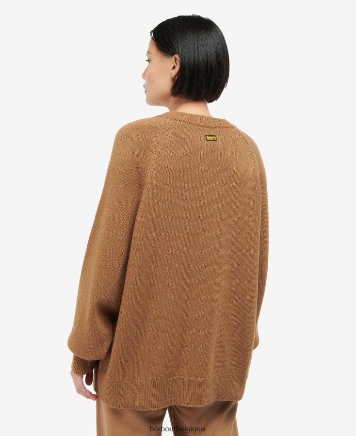 vêtements Barbour tricot de coup de circuit noir femmes T2L6ZP1981