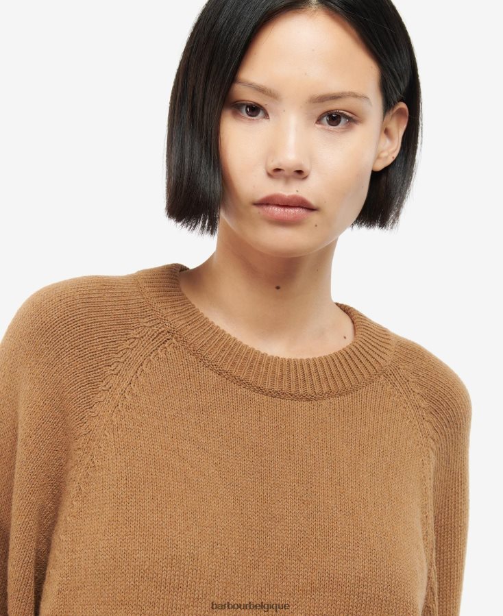 vêtements Barbour tricot de coup de circuit noir femmes T2L6ZP1981