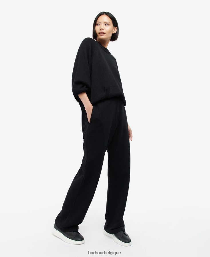 vêtements Barbour tricot de coup de circuit noir femmes T2L6ZP1985