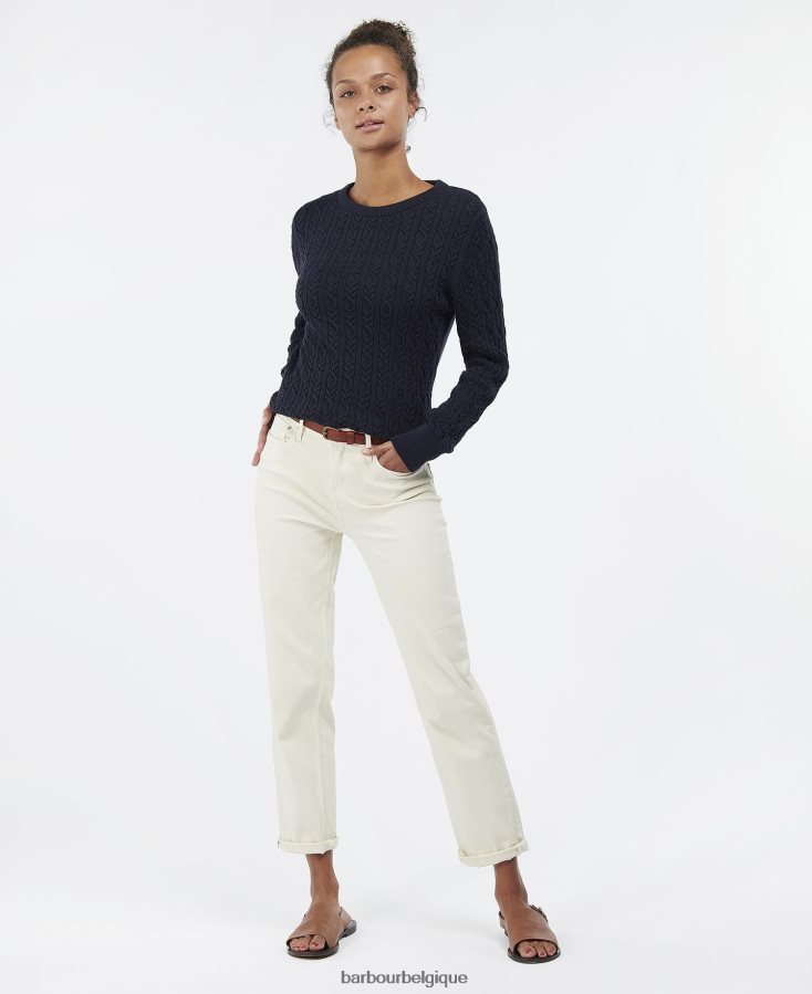 vêtements Barbour tricot de hampton blanc cassé femmes T2L6ZP1950