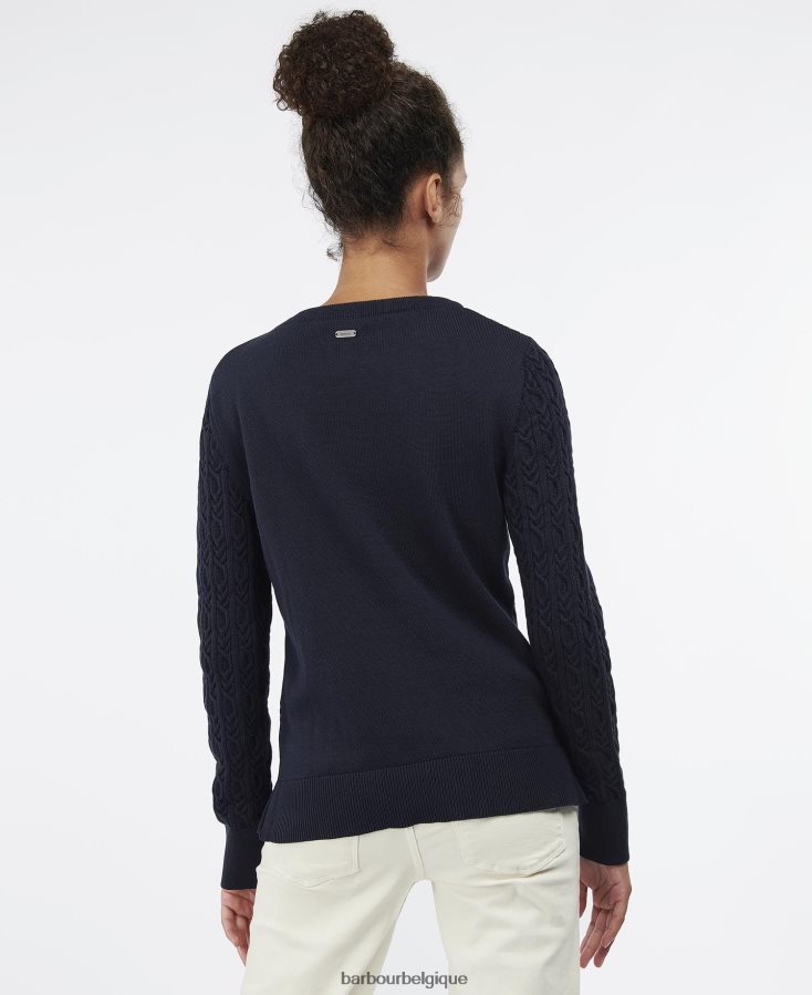 vêtements Barbour tricot de hampton blanc cassé femmes T2L6ZP1950