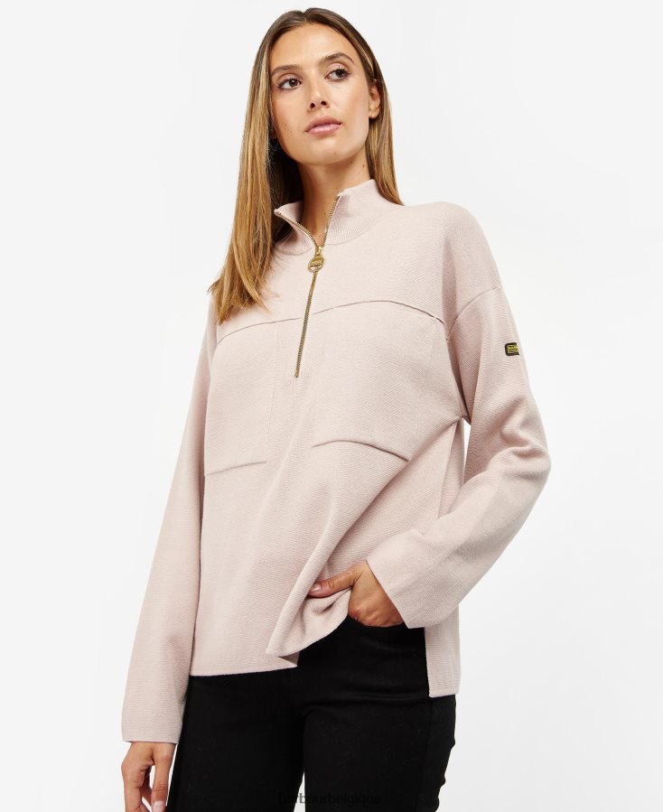 vêtements Barbour tricot de rushmoor argile rose femmes T2L6ZP1915