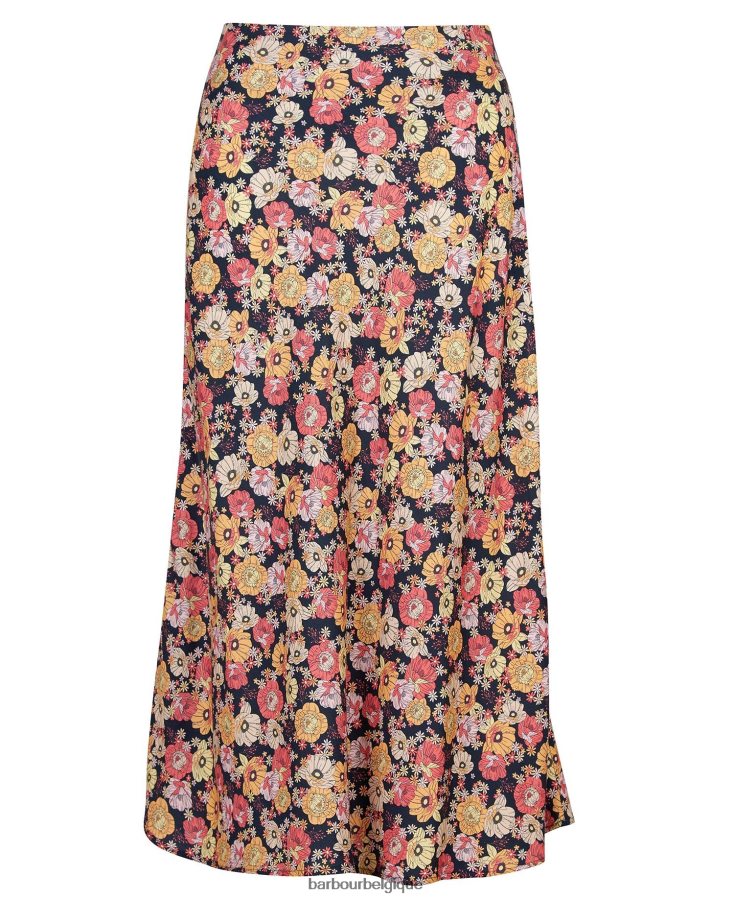 vêtements Barbour jupe coraline fleuri marine femmes T2L6ZP1827