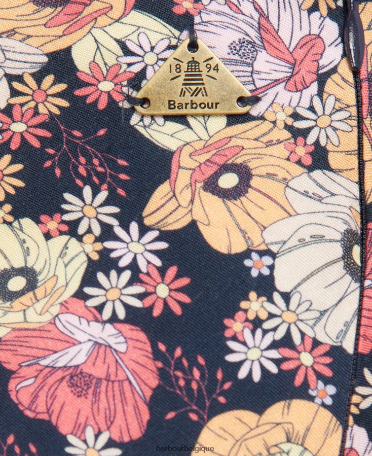 vêtements Barbour jupe coraline fleuri marine femmes T2L6ZP1827