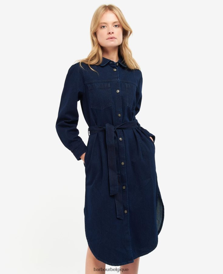 vêtements Barbour robe adria indigo femmes T2L6ZP1903