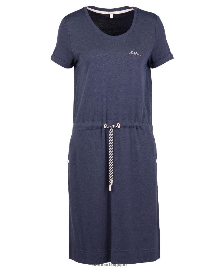 vêtements Barbour robe baymouth poinçon rose femmes T2L6ZP1862