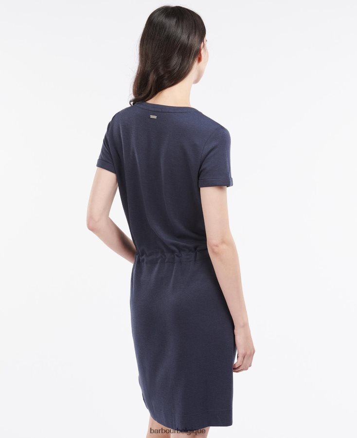 vêtements Barbour robe baymouth poinçon rose femmes T2L6ZP1862