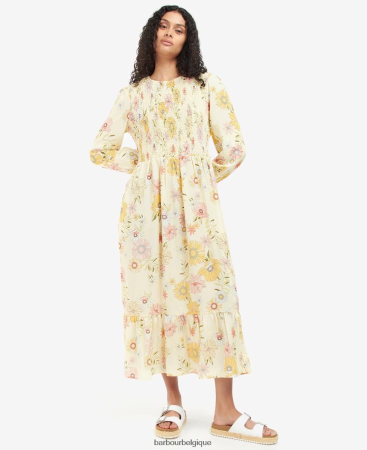 vêtements Barbour robe coraline tournesol multi lumière femmes T2L6ZP1840