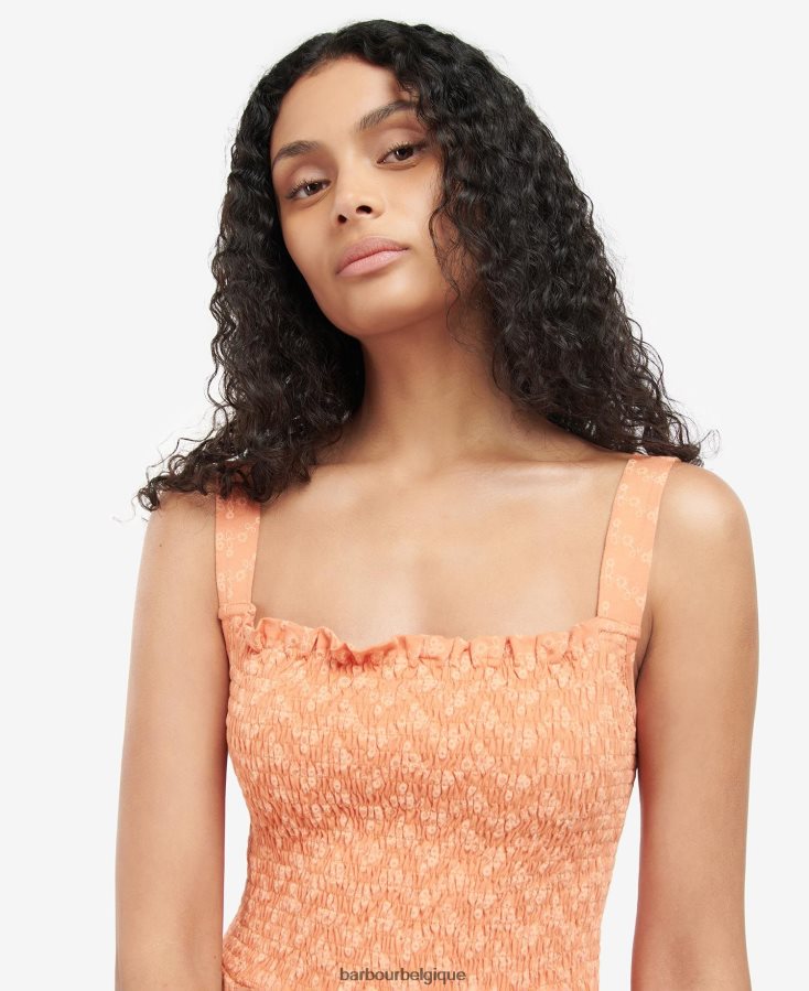 vêtements Barbour robe de colline pêcher femmes T2L6ZP1817