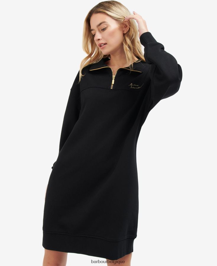 vêtements Barbour robe de fenway noir classique femmes T2L6ZP1902