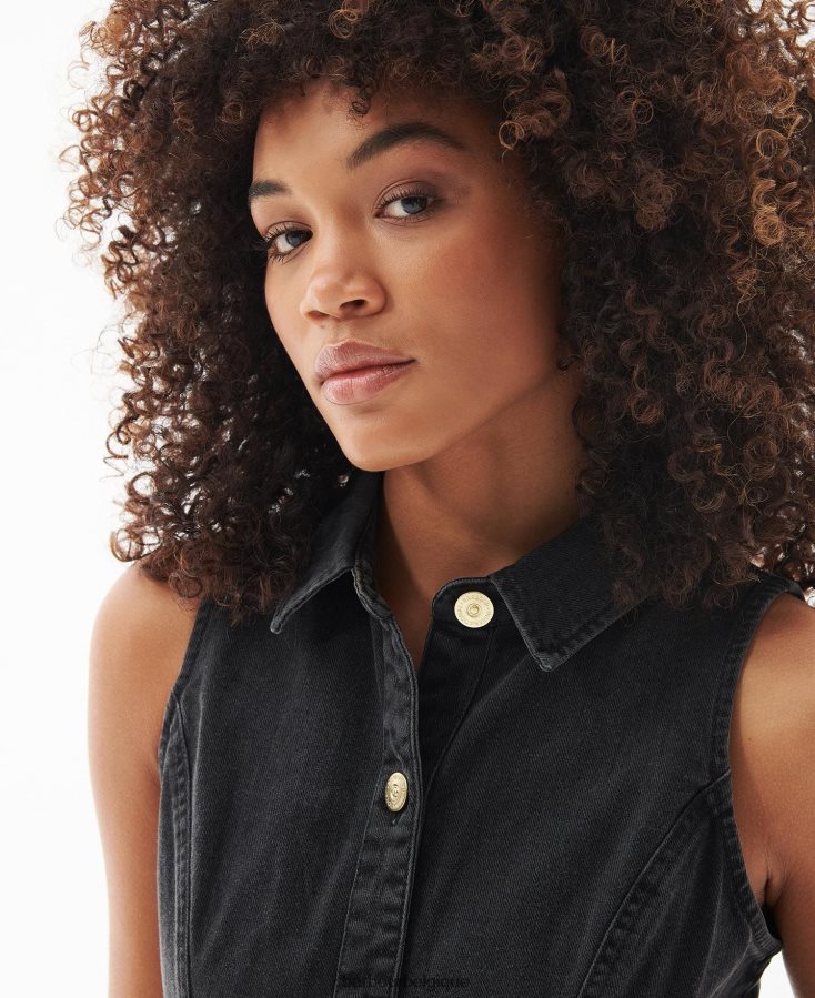 vêtements Barbour robe de mariée été noir femmes T2L6ZP1841