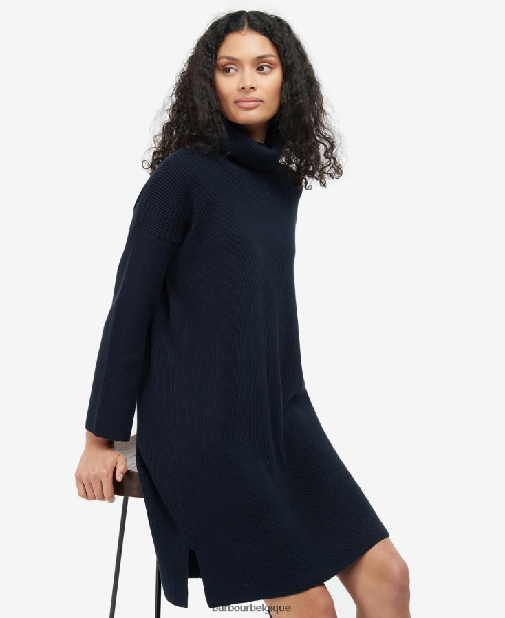 vêtements Barbour robe de point olive femmes T2L6ZP1875