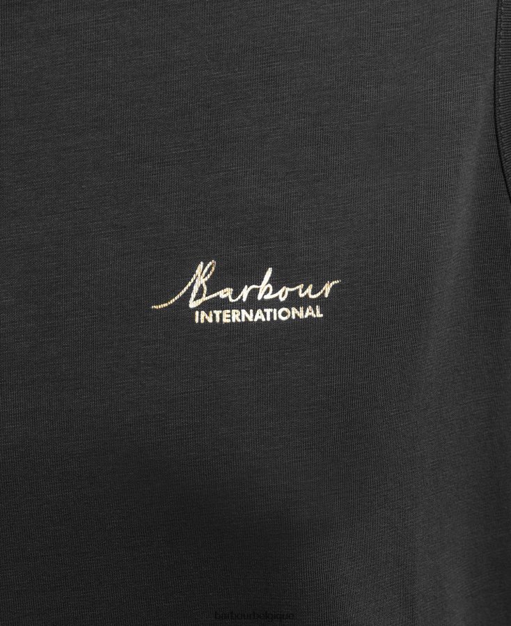 vêtements Barbour robe en jersey pleine longueur noir classique femmes T2L6ZP1873