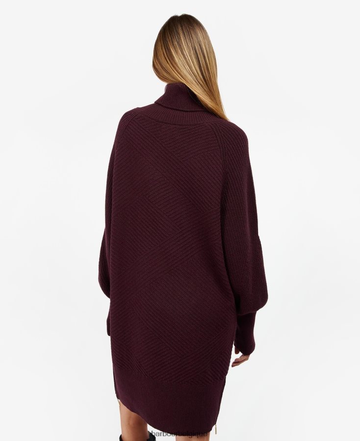 vêtements Barbour robe en maille clarremont cerise noire femmes T2L6ZP1882