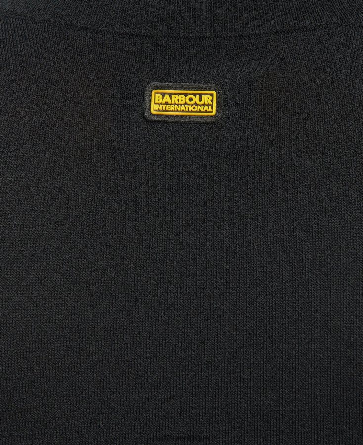 vêtements Barbour robe en maille rosbern noir classique femmes T2L6ZP1880