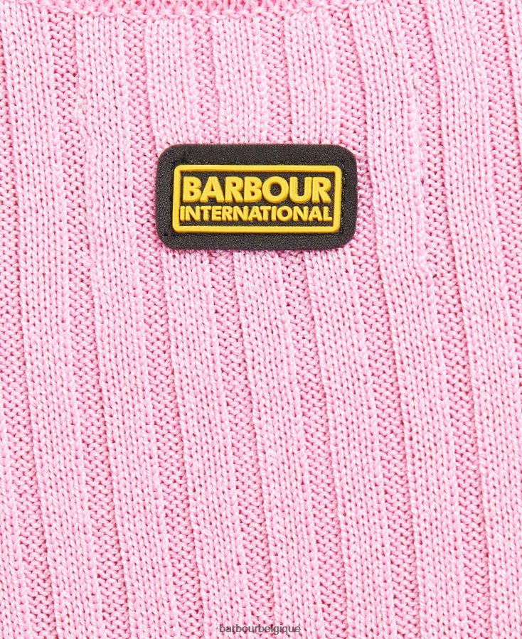 vêtements Barbour robe en maille silvestro béguin rose femmes T2L6ZP1867