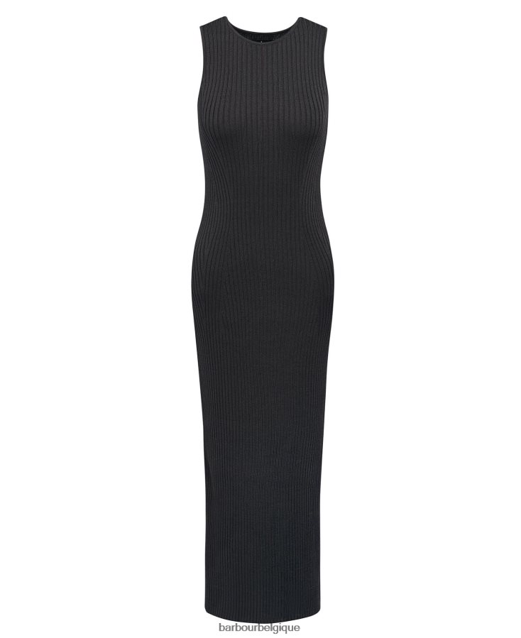 vêtements Barbour robe en maille silvestro été noir femmes T2L6ZP1858