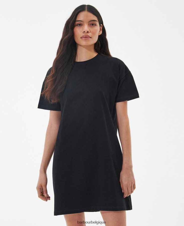 vêtements Barbour robe halton corail atomique femmes T2L6ZP1888