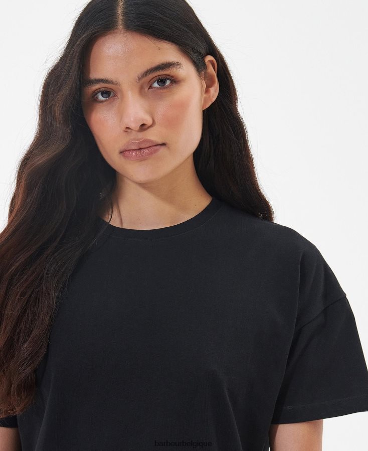 vêtements Barbour robe halton corail atomique femmes T2L6ZP1888