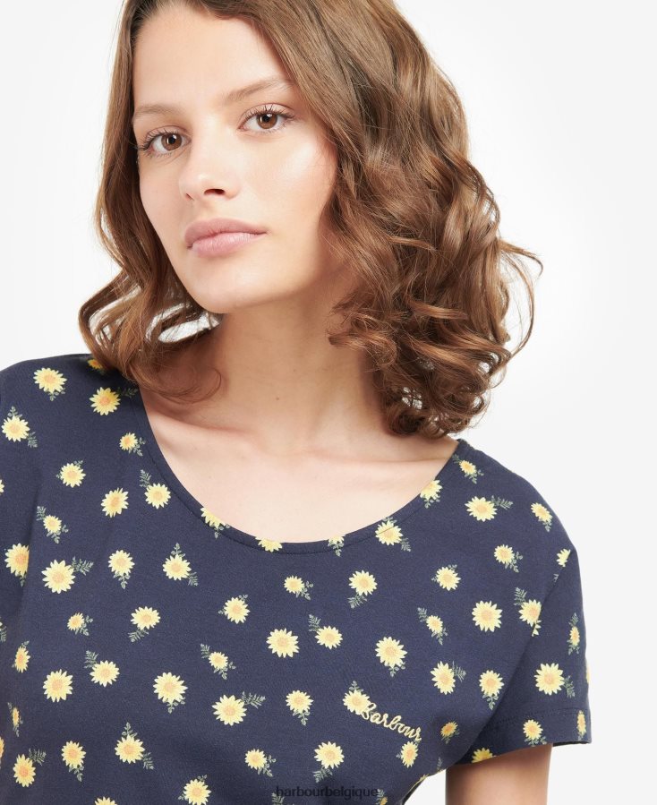 vêtements Barbour robe imprimée harewood impression d\'histoire de la marine femmes T2L6ZP1905