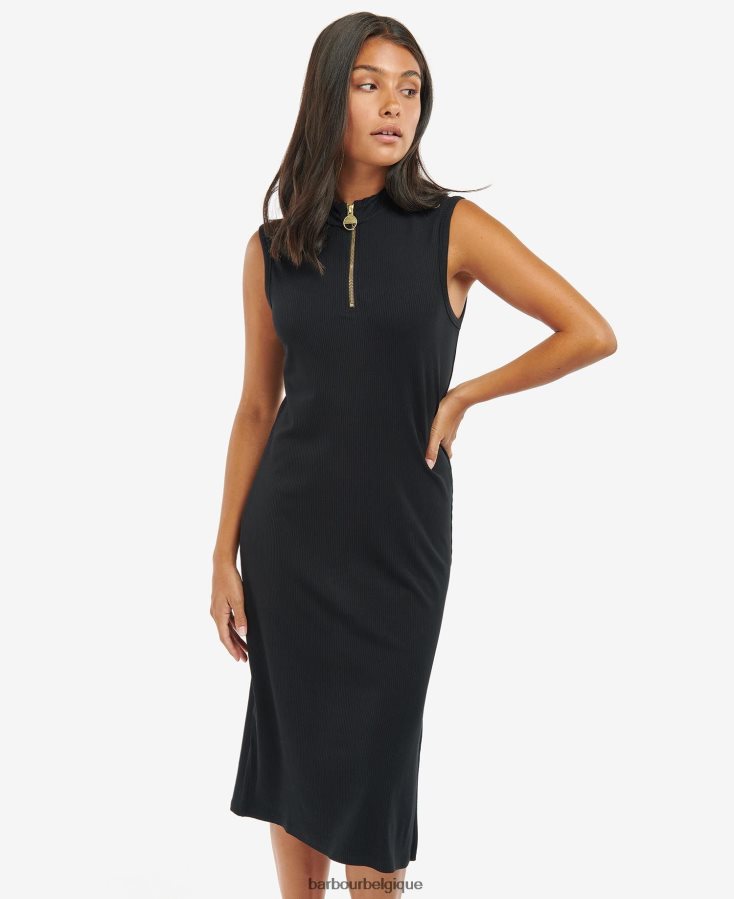 vêtements Barbour robe kasuki noir classique femmes T2L6ZP1834