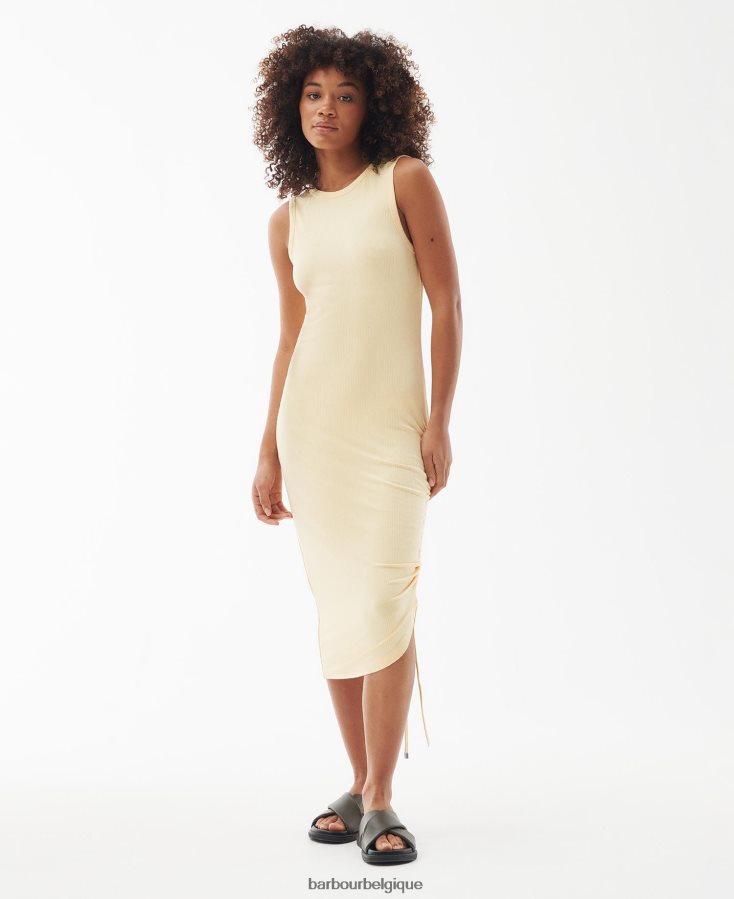 vêtements Barbour robe lorimer jaune doux femmes T2L6ZP1885