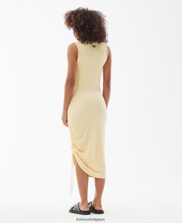 vêtements Barbour robe lorimer jaune doux femmes T2L6ZP1885