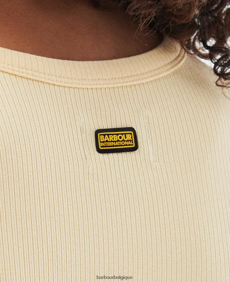 vêtements Barbour robe lorimer jaune doux femmes T2L6ZP1885