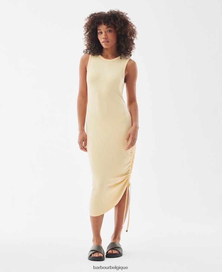 vêtements Barbour robe lorimer jaune doux femmes T2L6ZP1885