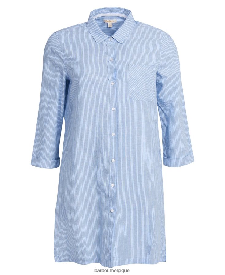 vêtements Barbour robe lueur de la mer chambray femmes T2L6ZP1842