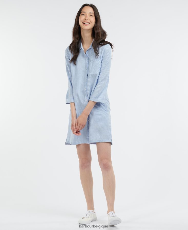 vêtements Barbour robe lueur de la mer chambray femmes T2L6ZP1842