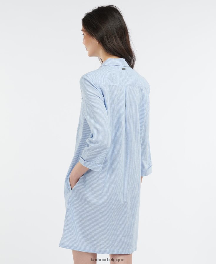 vêtements Barbour robe lueur de la mer chambray femmes T2L6ZP1842