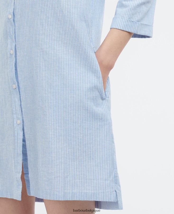 vêtements Barbour robe lueur de la mer chambray femmes T2L6ZP1842