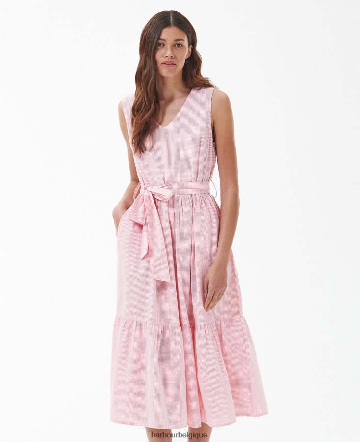 vêtements Barbour robe mi-longue azalée hibiscus femmes T2L6ZP1819