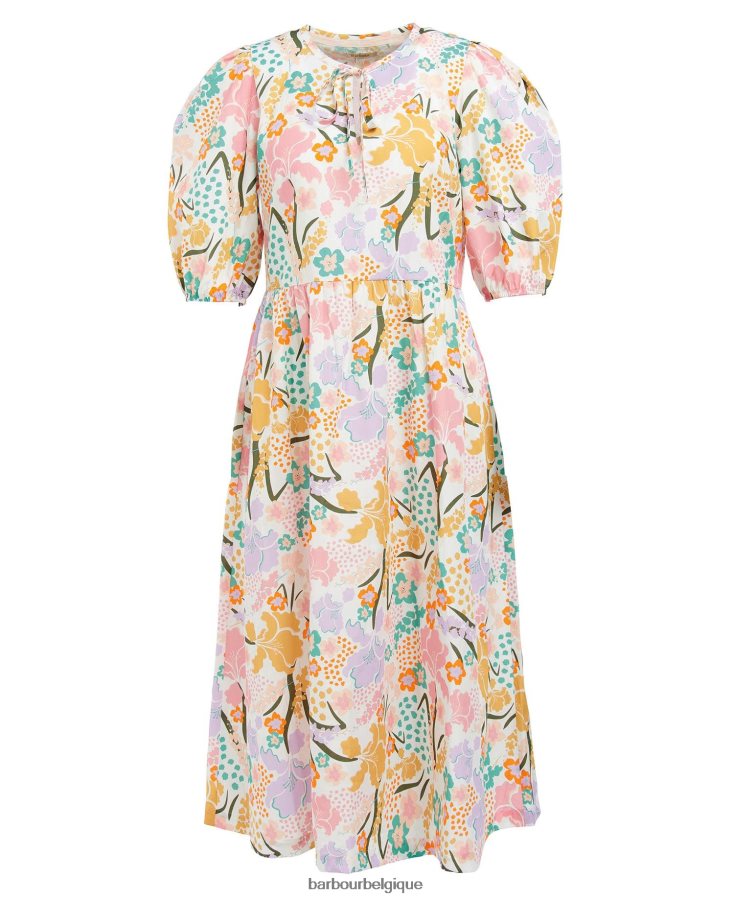 vêtements Barbour robe mi-longue delphinium multi classique femmes T2L6ZP1828