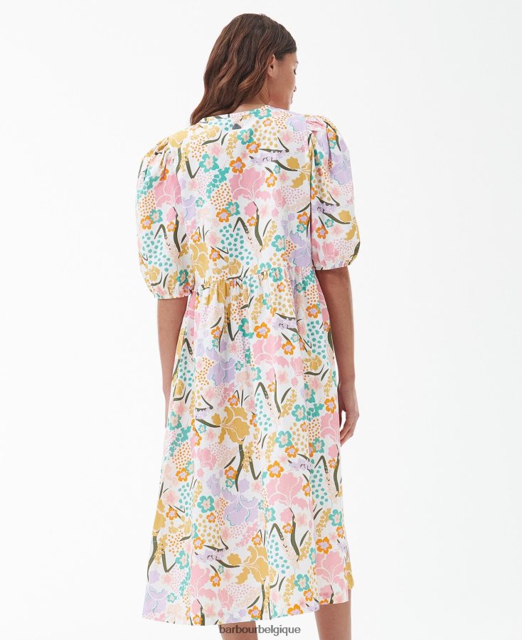 vêtements Barbour robe mi-longue delphinium multi classique femmes T2L6ZP1828