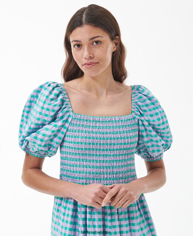 vêtements Barbour robe mi-longue géranium multi classique femmes T2L6ZP1848