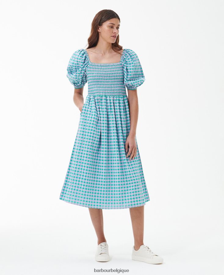 vêtements Barbour robe mi-longue géranium multi classique femmes T2L6ZP1848