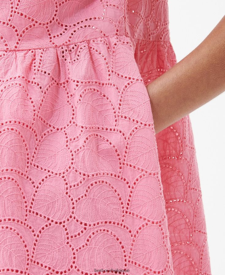 vêtements Barbour robe mi-longue à palmiers hibiscus femmes T2L6ZP1813