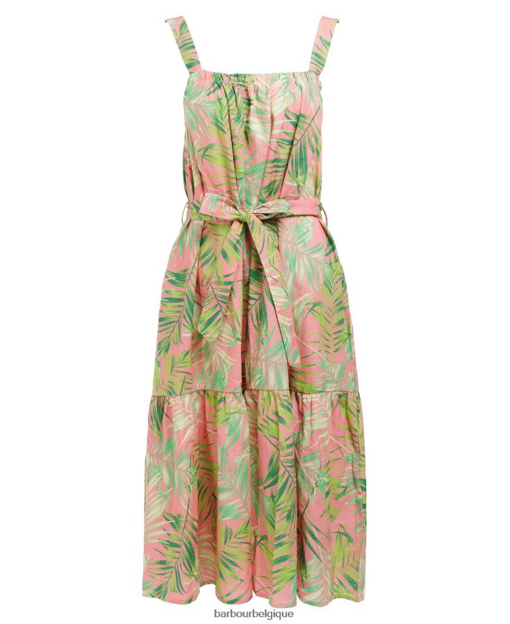 vêtements Barbour robe mi-longue papyrus multi classique femmes T2L6ZP1836