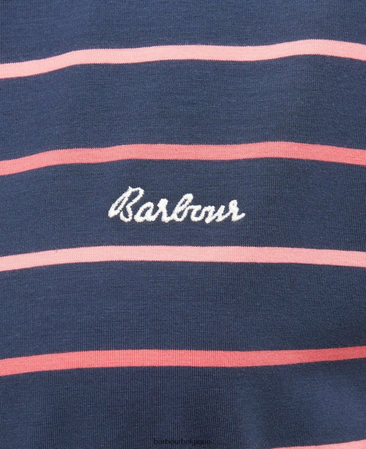 vêtements Barbour robe à rayures marloes marine/blanc femmes T2L6ZP1891