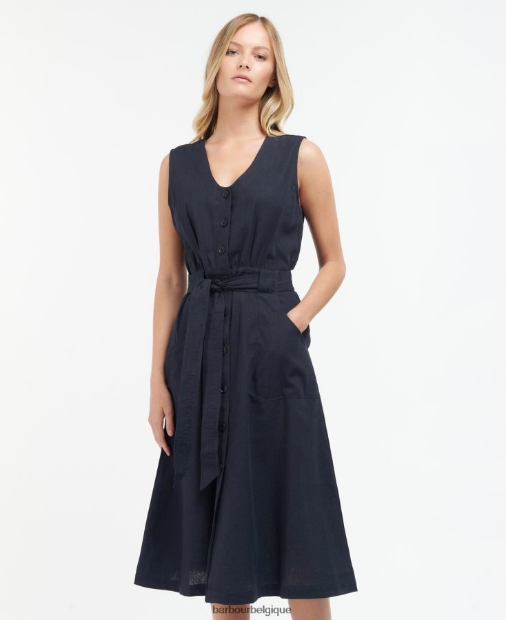 vêtements Barbour robe rutherglen indigo femmes T2L6ZP1816