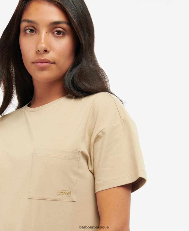 vêtements Barbour robe t-shirt règne noir classique femmes T2L6ZP1852