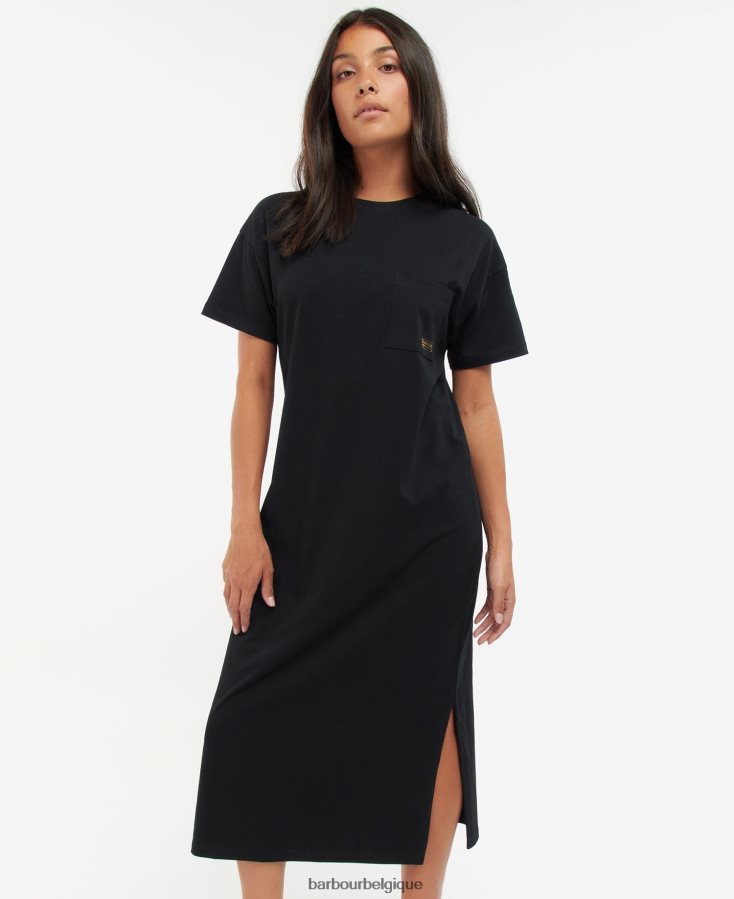 vêtements Barbour robe t-shirt règne noir classique femmes T2L6ZP1855