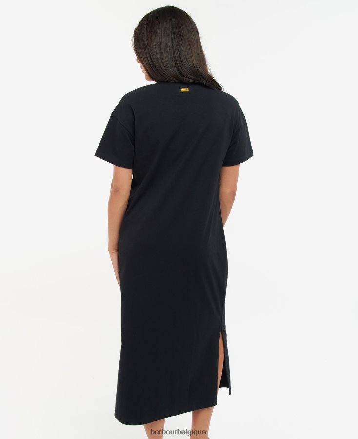vêtements Barbour robe t-shirt règne noir classique femmes T2L6ZP1855