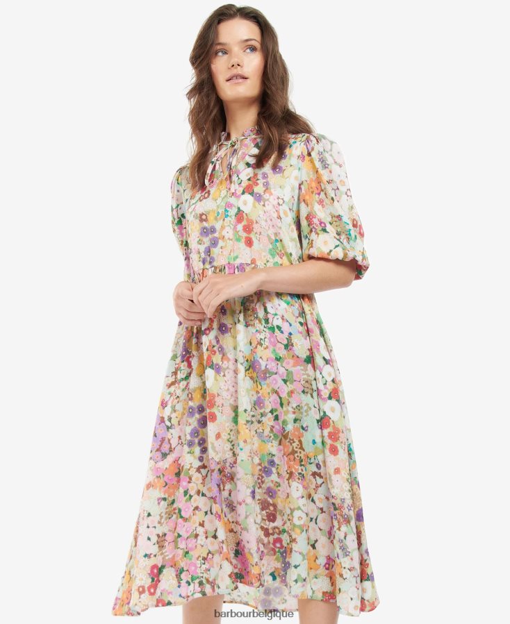 vêtements Barbour x House of Hackney robe balcome roses trémières printemps femmes T2L6ZP1908
