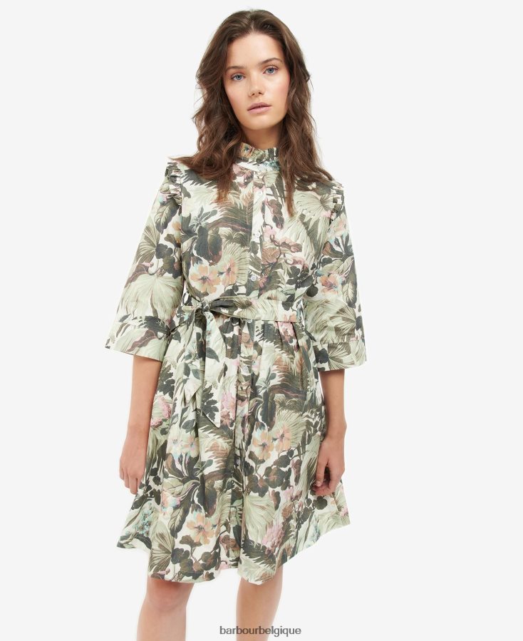 vêtements Barbour x House of Hackney robe longue limérence/papyrus femmes T2L6ZP1896