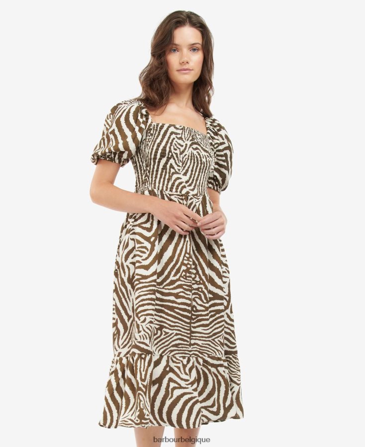 vêtements Barbour x House of Hackney robe martello cacao equus femmes T2L6ZP1856