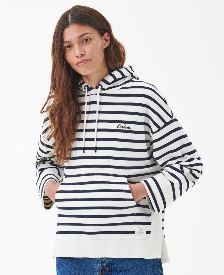 vêtements Barbour chardon à capuche rayure marine femmes T2L6ZP1987